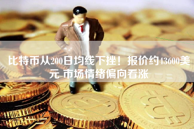 比特币从200日均线下挫！报价约43600美元 市场情绪偏向看涨