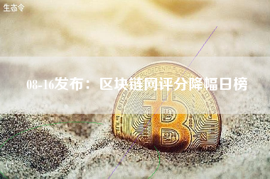 08-16发布：区块链网评分降幅日榜