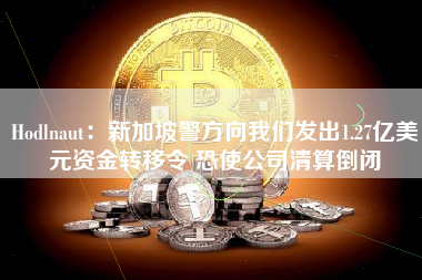 Hodlnaut：新加坡警方向我们发出1.27亿美元资金转移令 恐使公司清算倒闭
