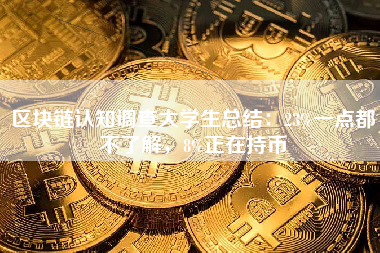 区块链认知调查大学生总结：23%一点都不了解，8%正在持币
